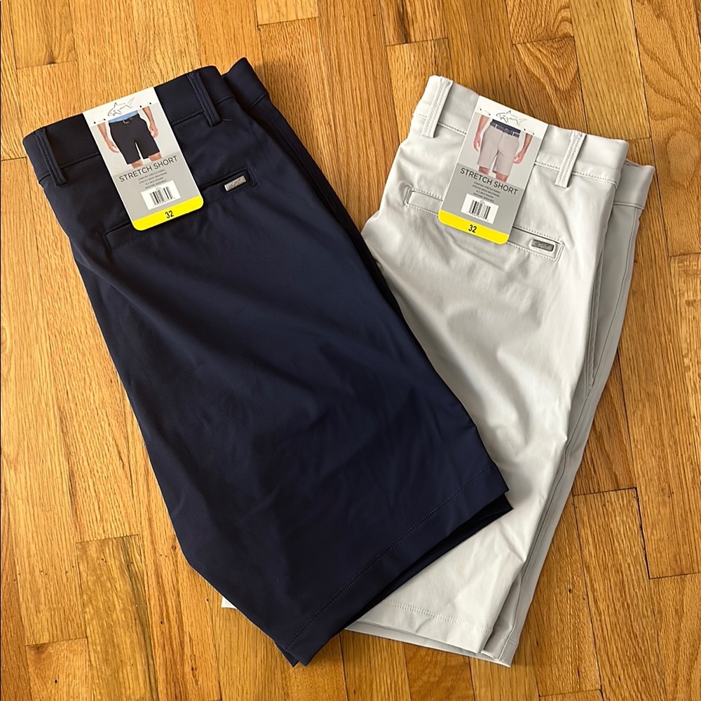 Men's Stretch Shorts in Navy and Beige-brand new with tags